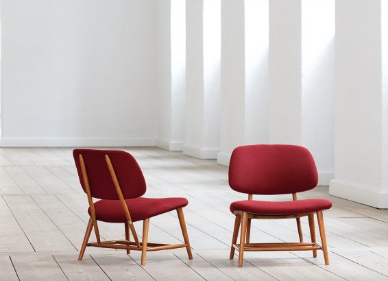 A pair of TeVe chairs designed by Alf Svensson, 1953